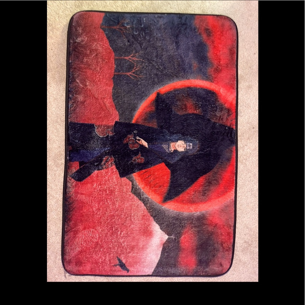 Naruto Itachi sharringon bathroom rug